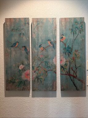 Pottery Barn Chinoiserie  Triptych